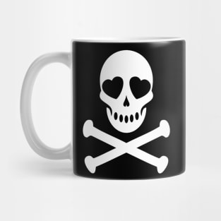 Of Vizions Heart Eyes Skull and Crossbones CLASSIC Mug